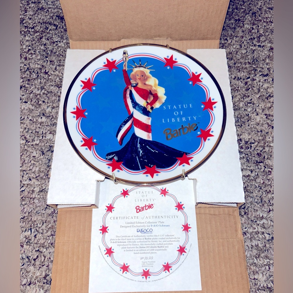 Statue of Liberty Barbie Limited Edition Collectors Plate